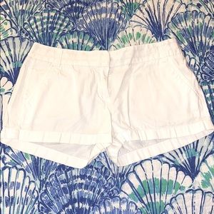 White lightweight J. Crew chino short